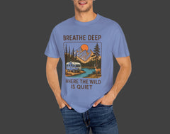 Breathe Deep Unisex Garment-Dyed T-Shirt - Nature Lover's Tee