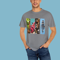 Zen Vibes Unisex Garment-Dyed T-Shirt with Inspirational Nature Design
