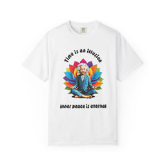 Unisex Garment-Dyed T-Shirt - 'Time is an Illusion' Meditation Tee