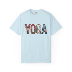 Unisex Yoga T-shirt - Garment-Dyed with Floral Design