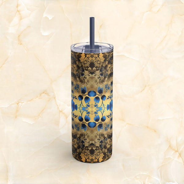 Twilight Floral Tapestry - Maars Maker Skinny Matte Tumbler, 20oz
