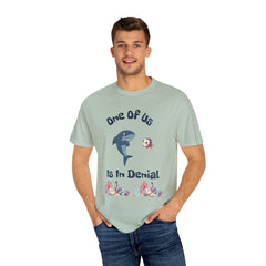 Funny Shark Denial Unisex T-Shirt - Casual Humor for Aquatic Lovers