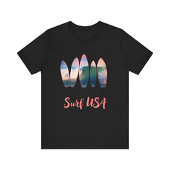 Surf USA Unisex Jersey Tee - Relaxed Fit Beach Vibes Shirt
