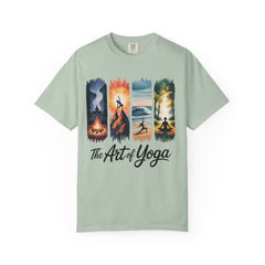 Yoga Art Unisex Garment-Dyed T-Shirt - Relaxed Fit for Mindfulness and Meditation