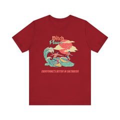 Surfer T-Shirt - Ditch Plains, Montauk, NY Design