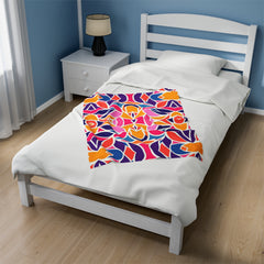 Boho Blossom - Velveteen Plush Blanket
