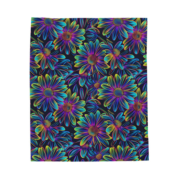 Luminous Flora - Velveteen Plush Blanket