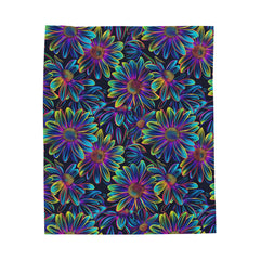 Luminous Flora - Velveteen Plush Blanket