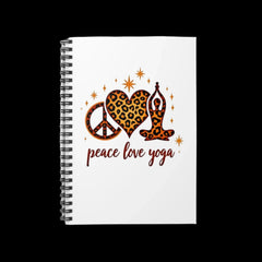 Peace, Love, Yoga - Spiral Notebook - Ruled Line