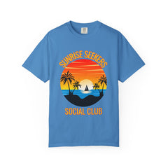 Sunrise Seekers T-Shirt | Unisex Garment-Dyed Tee for Beach Lovers
