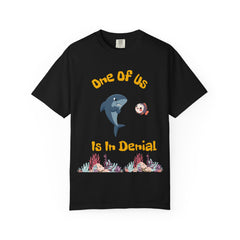 Funny Shark Denial Unisex T-Shirt - Casual Humor for Aquatic Lovers