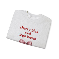 Cherry Bliss and Yoga Kisses - Unisex Heavy Blend™ Crewneck Sweatshirt