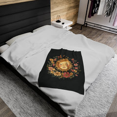 Solar Blossom - Velveteen Plush Blanket