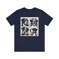Animal Photobooth Funny Swiss Mountain Dog T-Shirt - Unisex Jersey Short Sleeve Tee