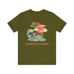 Surfer T-Shirt - Ditch Plains, Montauk, NY Design