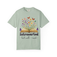 Introverted But Well-Read T-Shirt - Cute Floral Design for Book Lovers