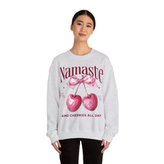 Namaste and Cherries All Day - Unisex Heavy Blend™ Crewneck Sweatshirt