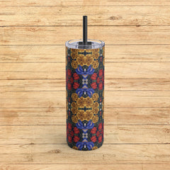 Golden Blossom Garden - Maars Maker Skinny Matte Tumbler, 20oz