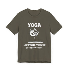 Yoga, Getting Tied Up - Unisex Jersey Short Sleeve Tee