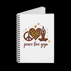 Peace, Love, Yoga - Spiral Notebook - Ruled Line