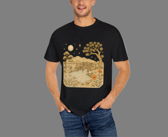 Moonlit Nature T-Shirt, Unisex Gift, Outdoor Vibe, Vintage Aesthetic Tee, Relaxed Graphic Shirt