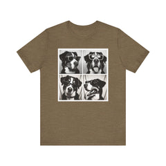 Animal Photobooth Funny Swiss Mountain Dog T-Shirt - Unisex Jersey Short Sleeve Tee
