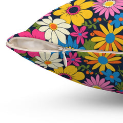 Groovy Garden - Spun Polyester Square Pillow