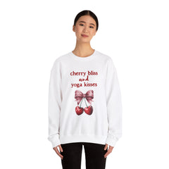 Cherry Bliss and Yoga Kisses - Unisex Heavy Blend™ Crewneck Sweatshirt
