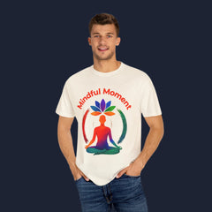 Mindful Moment Garment-Dyed T-Shirt, Meditation Tee, Relaxation Shirt, Yoga Apparel, Gift for Wellness Enthusiasts
