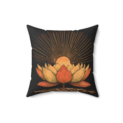 Lotus Radiance - Spun Polyester Square Pillow