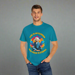 Unisex Garment-Dyed T-Shirt - 'Time is an Illusion' Meditation Tee