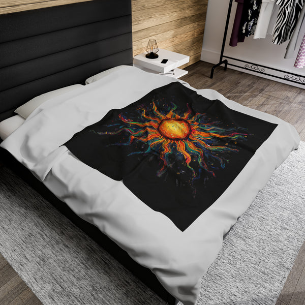 Vivid Sol - Velveteen Plush Blanket