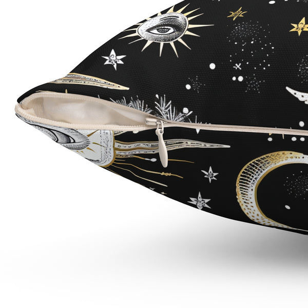 Lunar Lullaby - Spun Polyester Square Pillow