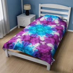 Aura Bloom - Velveteen Plush Blanket