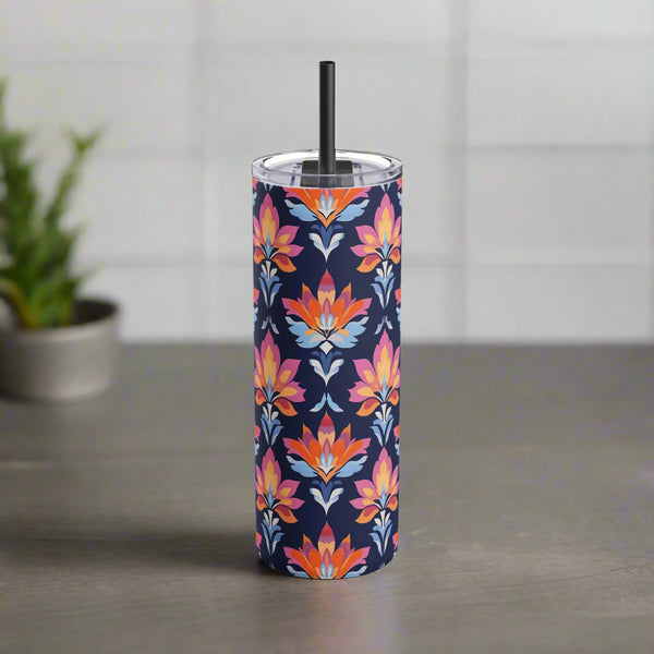 Petal Harmony - Maars Maker Skinny Matte Tumbler, 20oz