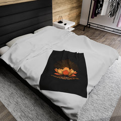 Lotus Radiance - Velveteen Plush Blanket