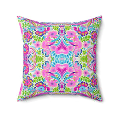 Blissful Bloom - Spun Polyester Square Pillow
