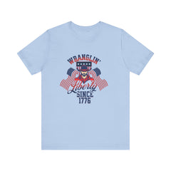 Patriotic Graphic Tee - Wranglin' Liberty Since 1776