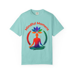 Mindful Moment Garment-Dyed T-Shirt, Meditation Tee, Relaxation Shirt, Yoga Apparel, Gift for Wellness Enthusiasts