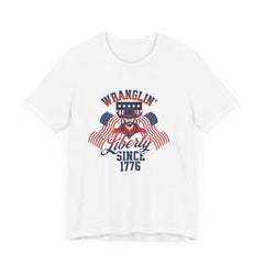 Patriotic Graphic Tee - Wranglin' Liberty Since 1776