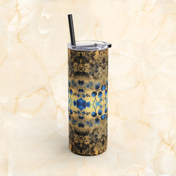 Twilight Floral Tapestry - Maars Maker Skinny Matte Tumbler, 20oz