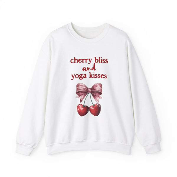 Cherry Bliss and Yoga Kisses - Unisex Heavy Blend™ Crewneck Sweatshirt