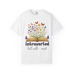 Introverted But Well-Read T-Shirt - Cute Floral Design for Book Lovers