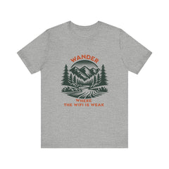 Mountain Wander Short Sleeve Tee - Wander Where The WiFi Is Weak