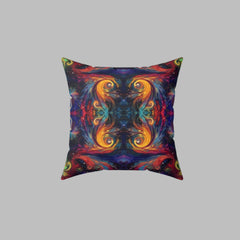 Fire and Cosmos - Spun Polyester Square Pillow