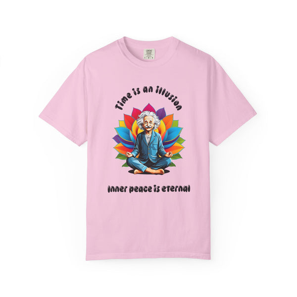 Unisex Garment-Dyed T-Shirt - 'Time is an Illusion' Meditation Tee