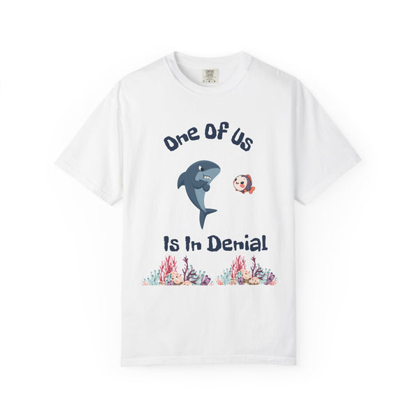 Funny Shark Denial Unisex T-Shirt - Casual Humor for Aquatic Lovers