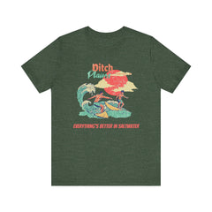 Surfer T-Shirt - Ditch Plains, Montauk, NY Design
