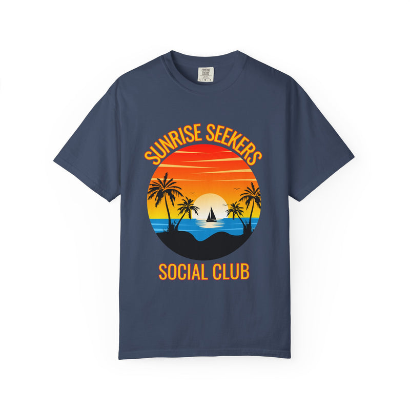Sunrise Seekers T-Shirt | Unisex Garment-Dyed Tee for Beach Lovers
