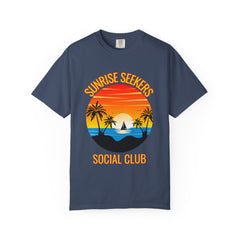 Sunrise Seekers T-Shirt | Unisex Garment-Dyed Tee for Beach Lovers